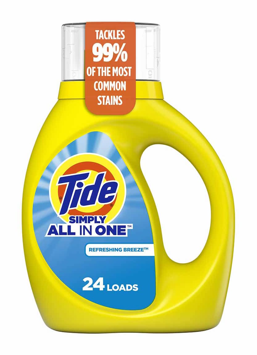 Tide Simply All-In-One Liquid Laundry Detergent Refreshing Breeze Scent 24 Loads 32 Fl Oz