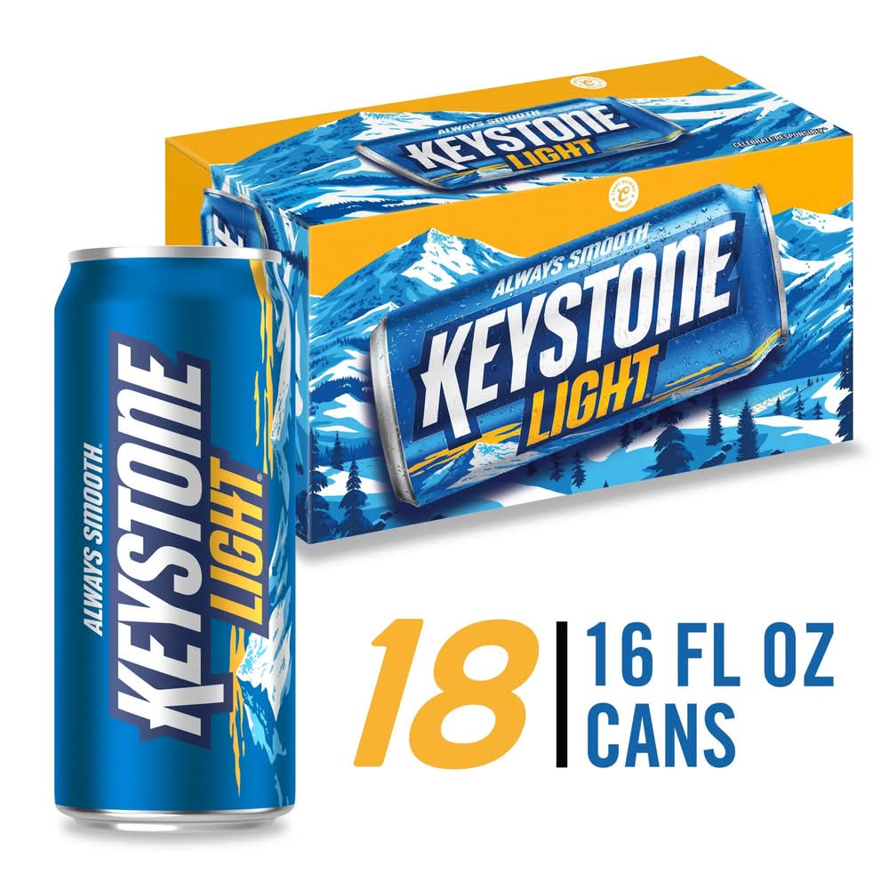 Keystone Light Domestic Beer (18 x 16 oz)
