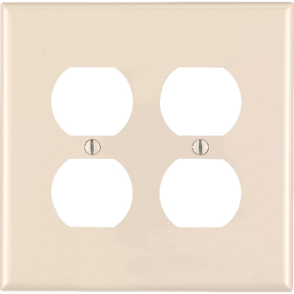 Leviton Midway Almond 2 Gang Nylon Duplex Wall Plate 1 Pk