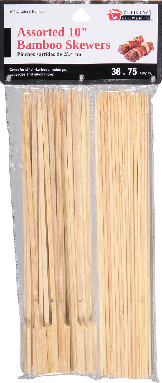 Culinary Elements Assorted Bamboo Skewers 10 Inch