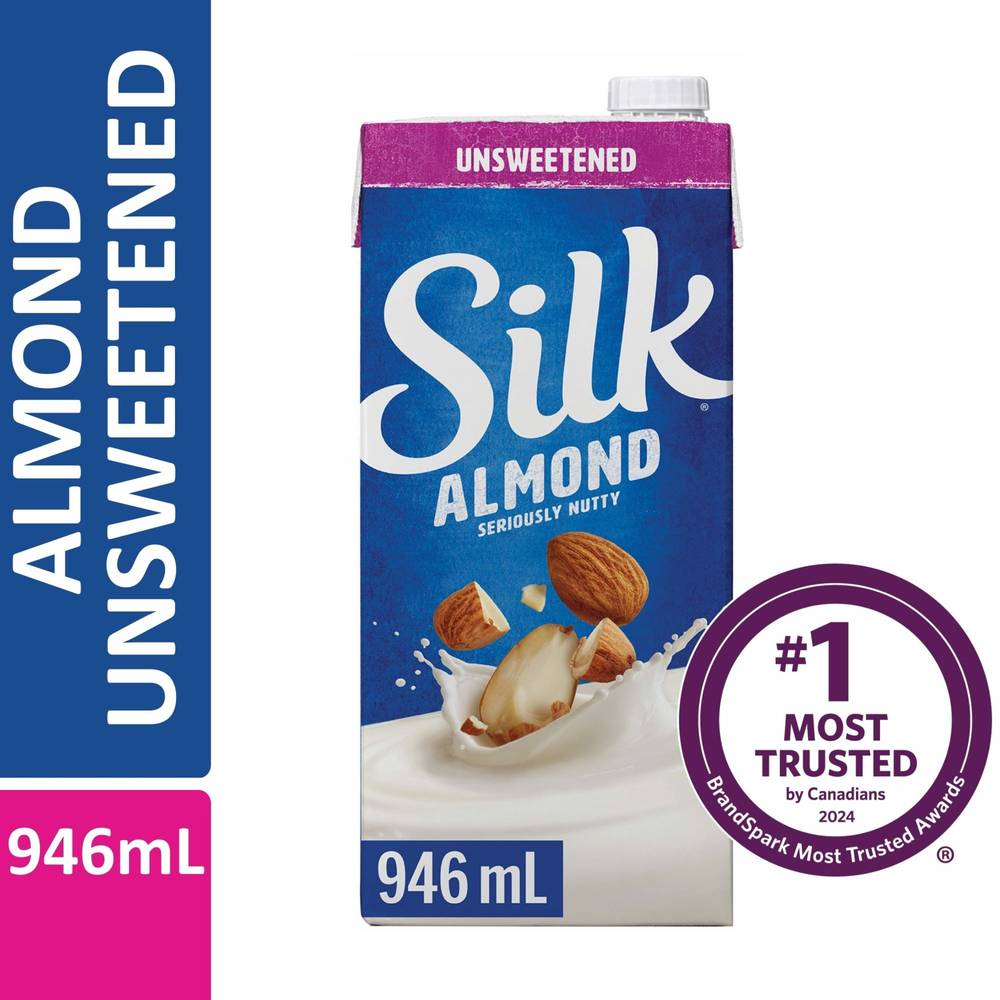 Silk Unsweetened Milk (946 ml) (almond)