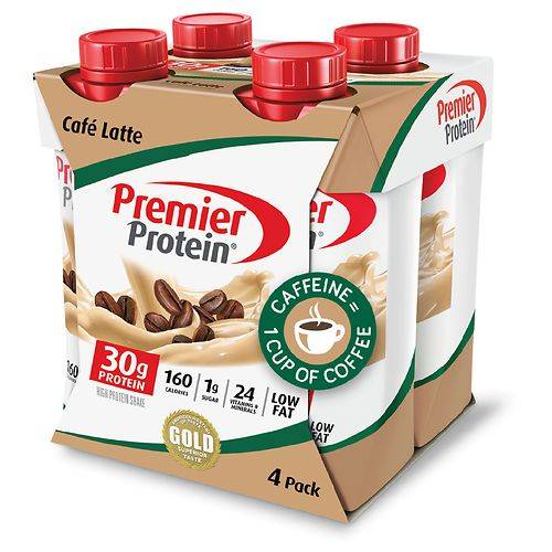 Premier Protein 30 g Protein Shakes Cafe Latte - 11.0 oz x 4 pack