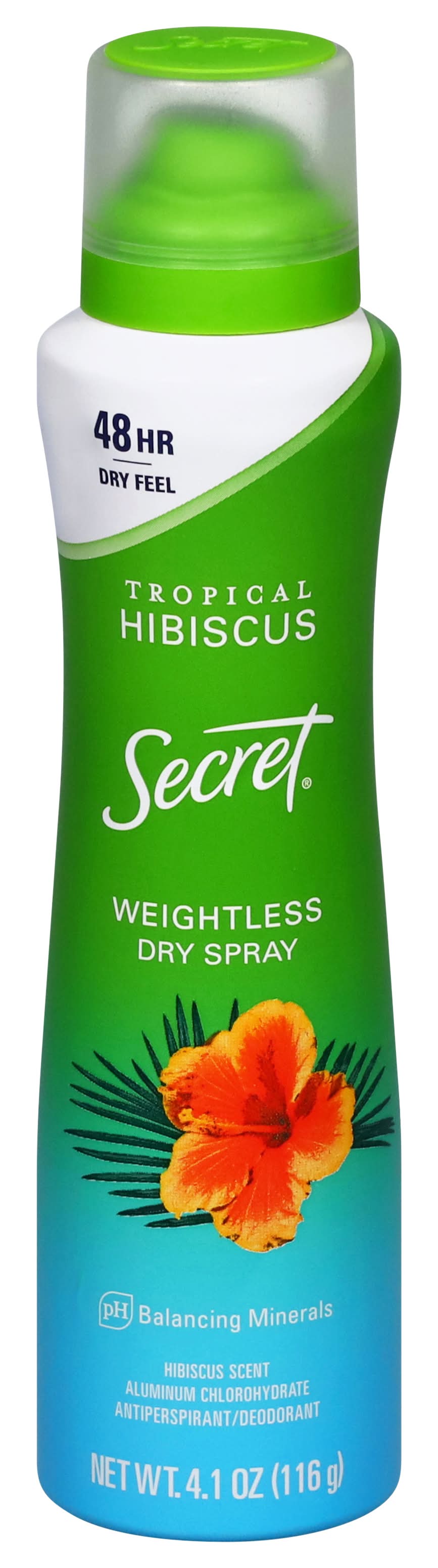 Secret Weightless Dry Spray Tropical Hibiscus Antiperspirant/Deodorant (4.1 oz)