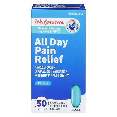 Walgreens Naproxen Sodium 220mg Pain Reliever Liquidgels