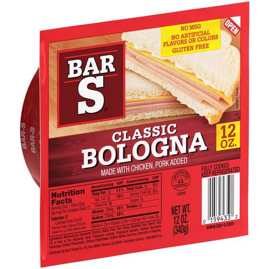 Bar-S Gluten Free Classic Bologna (12 oz)