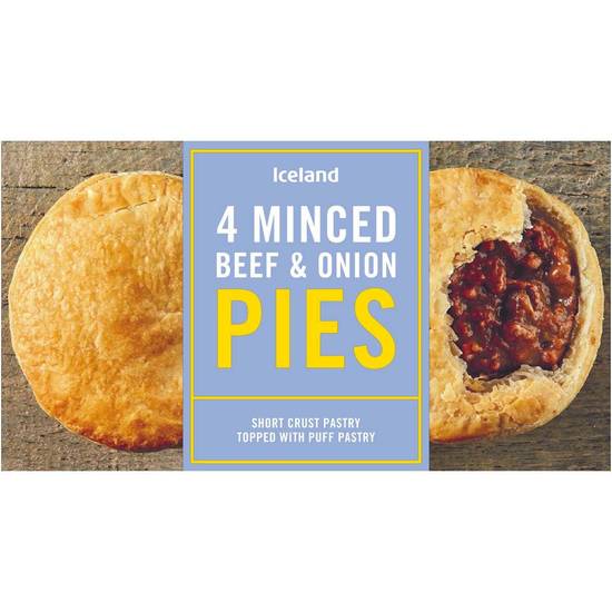 Iceland Minced Beef & Onion Pies 4 Pack
