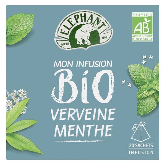 Elephant - Mon infusion bio verveine menthe bio (20 pièces)