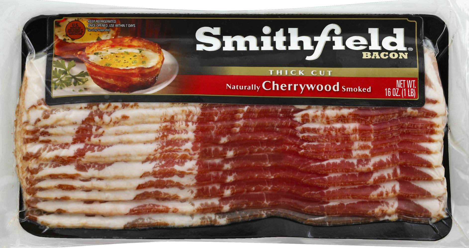 Smithfield Thick Cut Naturally Cherrywood Smoked Bacon (1 lbs)