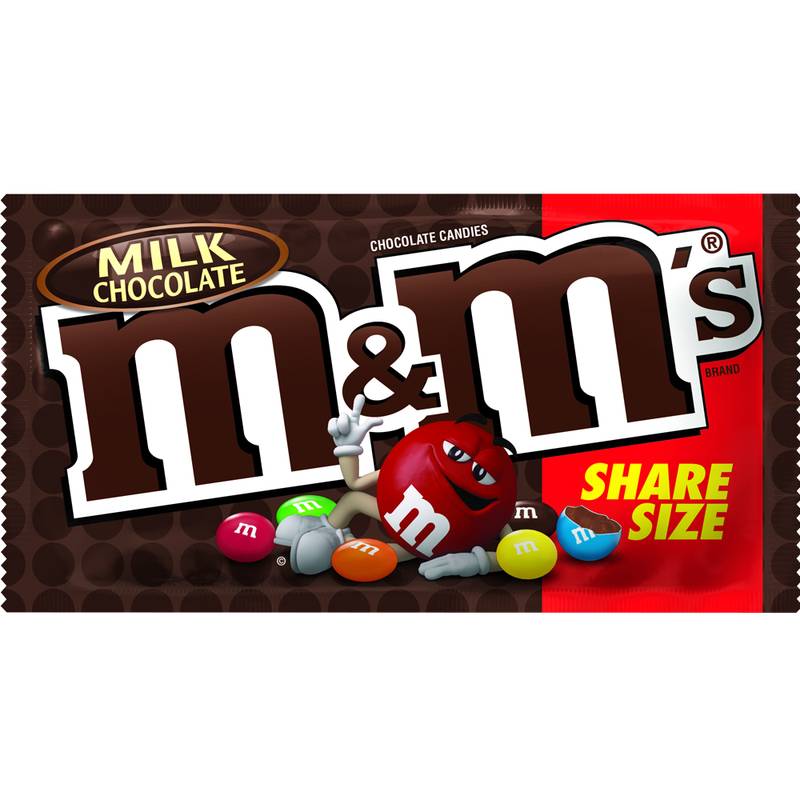 M&m's chocolates share size