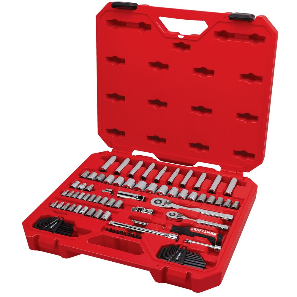 CRAFTSMAN 83 -Piece Metric and standard (SAE) Mechanics Tool Set with Hard Case