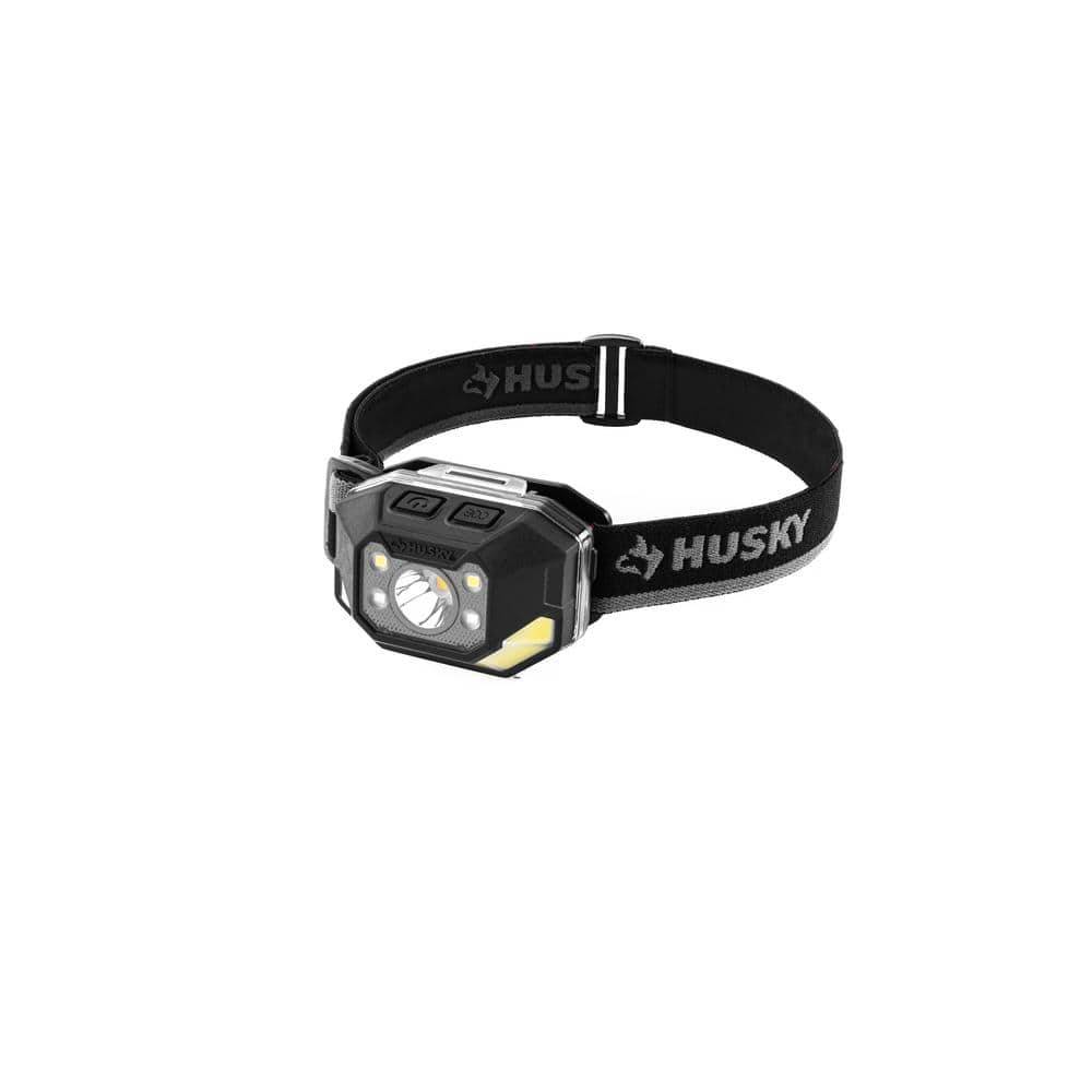 Husky 850 Lumens Dual-Power Led Rechargeable Headlamp