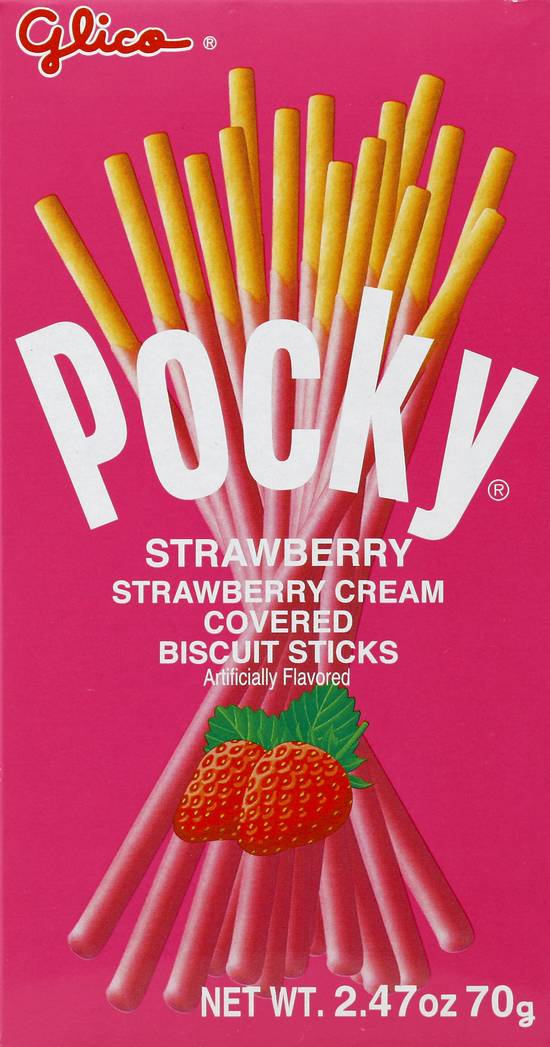 Pocky Strawberry Cream Covered Biscuit Sticks (2.5 oz)