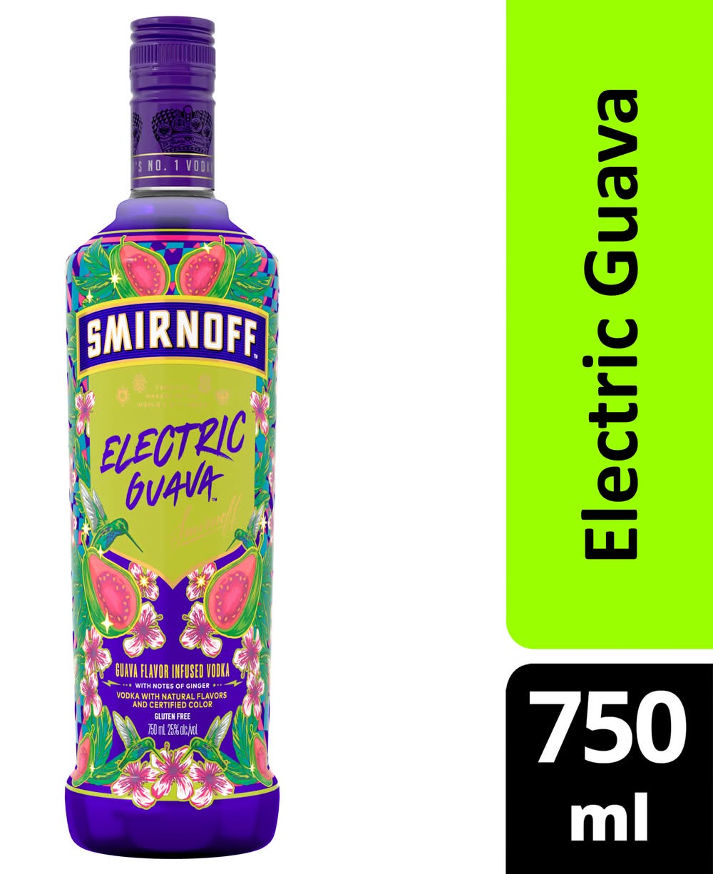 Smirnoff Flavor Infused Vodka, Electric Guava (750 ml)