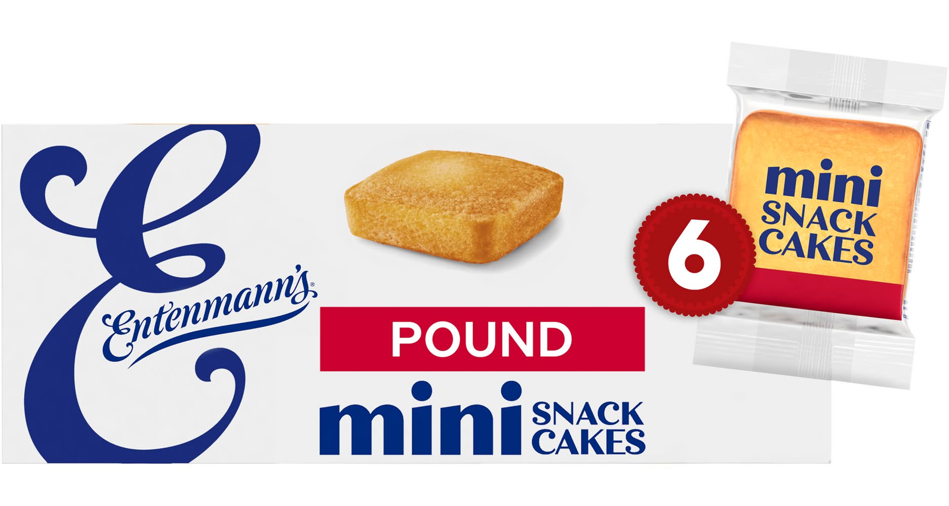 Entenmann's Pound Mini Snack Cakes (8.25 oz, 6 ct)