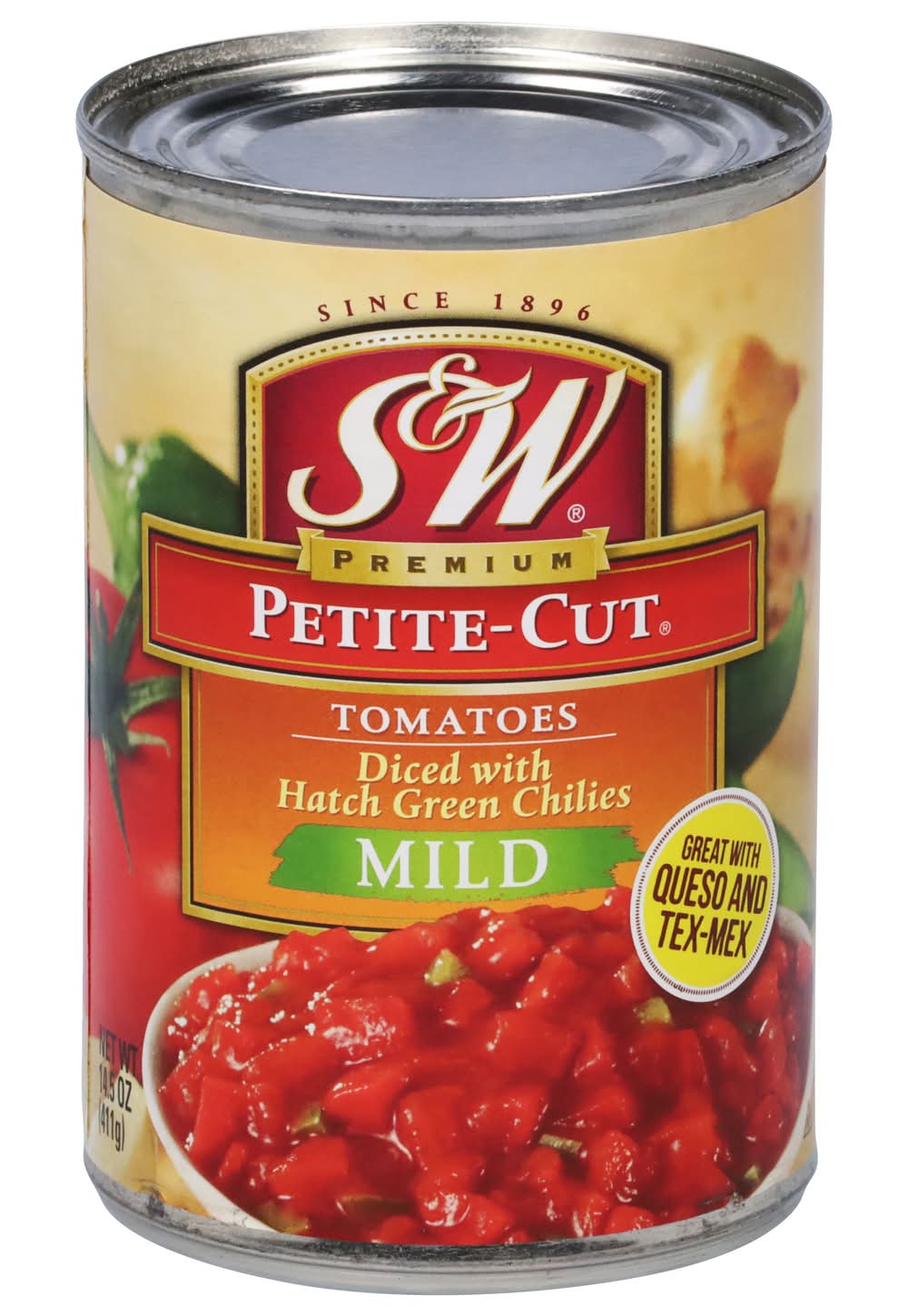 S&W Petite-Cut Tomatoes Diced With Green Chilies (14.5 oz)