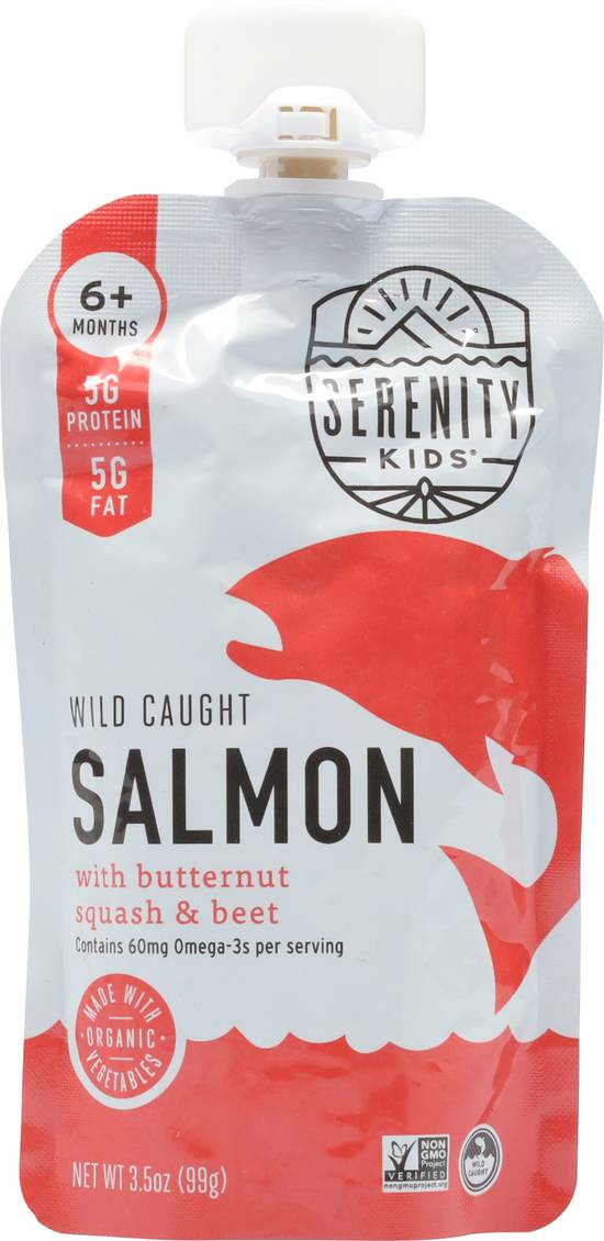 Serenity Kids Organic Wild Caught Salmon Baby Food (butternut squash and beet)