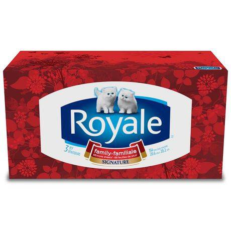 Royale papier mouchoir de royale(md) à 3 épaisseurs (1 boîte, 154 mouchoirs) - 3-ply facial tissue (1 box, 154 sheets)