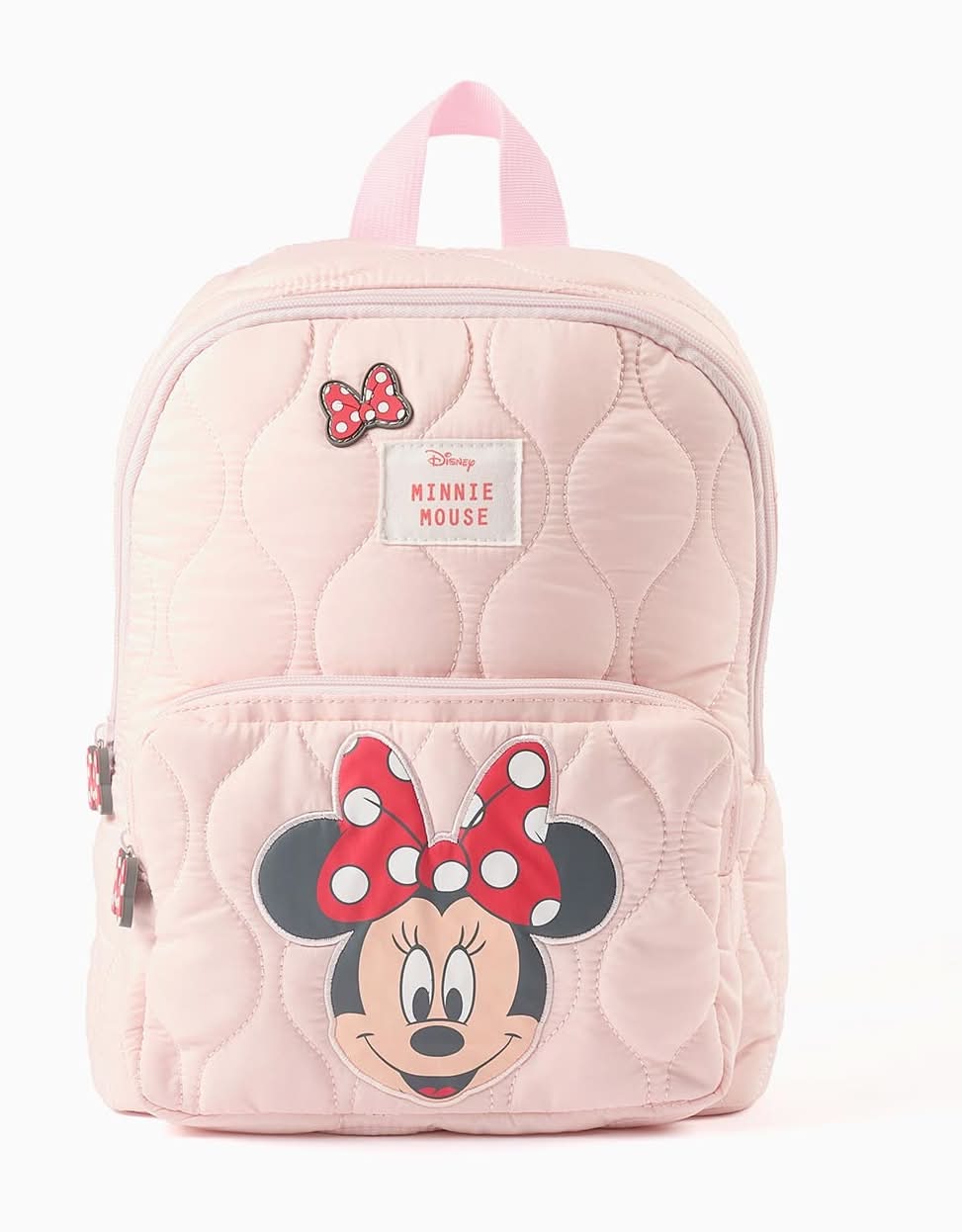Mochila Acolchoada Minnie Mouse Para Bebé E Menina, Rosa-Claro (Rosa Claro - S)