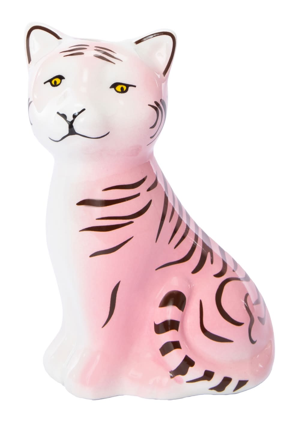 Animal Figurine Bud Vase 5in Pink Tiger