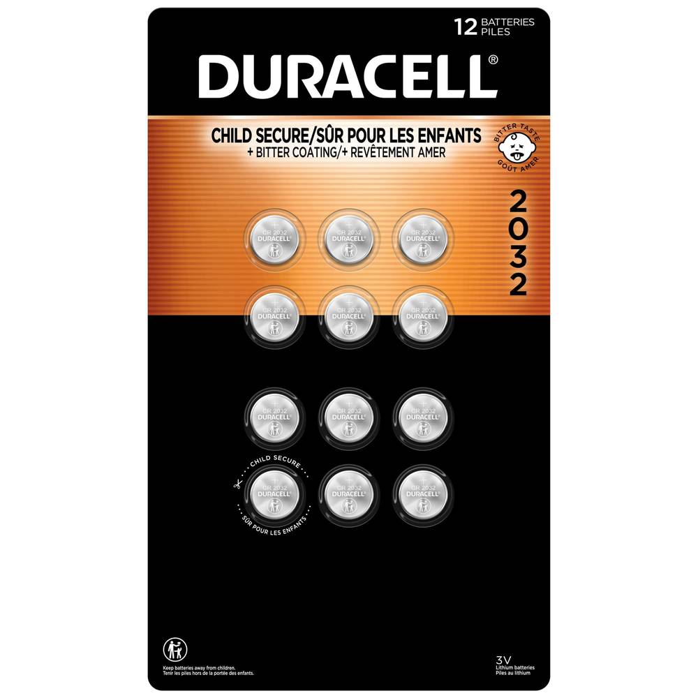 Duracell - Lithium 2032 Coin Batteries, 12-Count