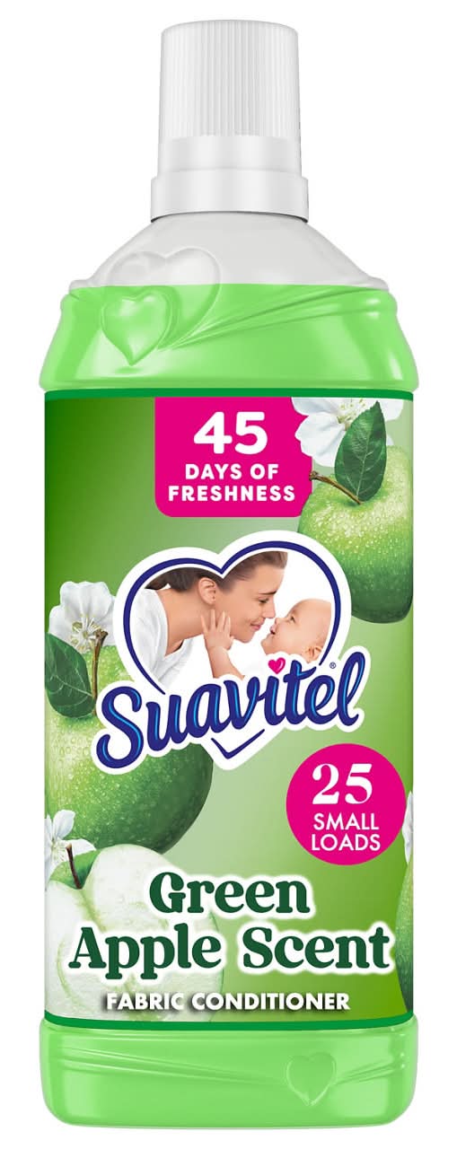 Suavitel Fabric Conditioner Fabric Softener 45 Days Of Freshness Green Apple Scent 25 Fl Oz