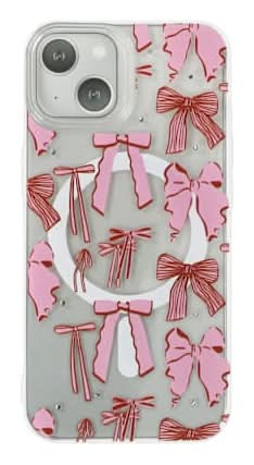 iPhone 16e®/15®/14®/13® Clear Crystal Phone Case iPhone 16e/15/14/13 Bows