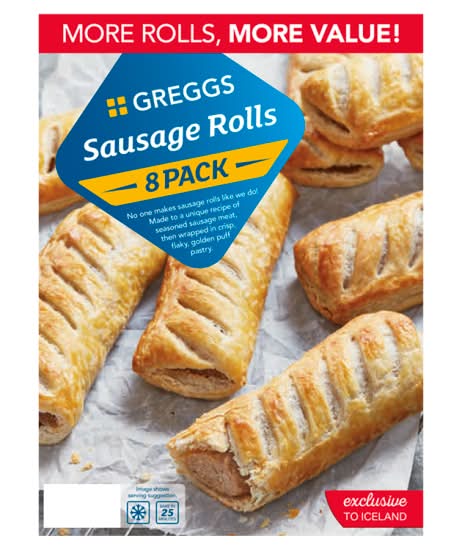 Greggs Sausage Rolls (8 pack)