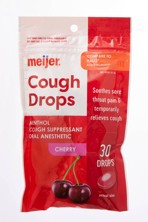 Meijer Cherry Cough Drops, 30 Count