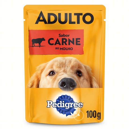 Pedigree Ração úmida para cães adultos raças pequenas sabor carne (100 g)