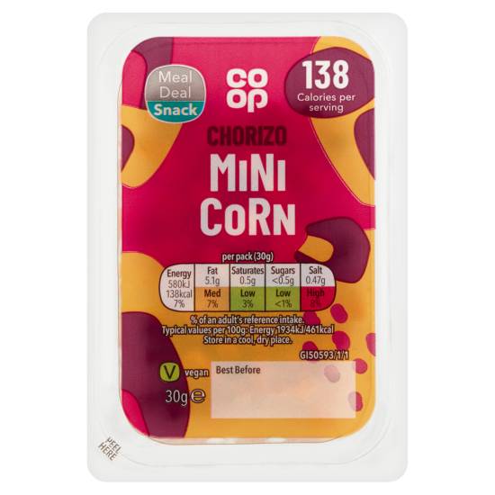 Co-Op Chorizo Mini Corn Mix 30g