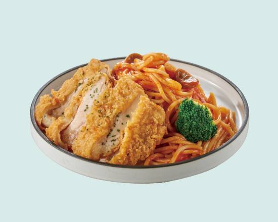 紅醬 XL 勁辣炸雞義大利麵  XL Crispy Deep-Fried Chicken Pasta with Chili Sauce