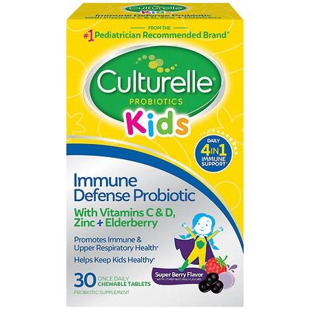 Culturelle Immune Defense Probiotic Support Chewables For Kids 3+ Ages (mixed berry)