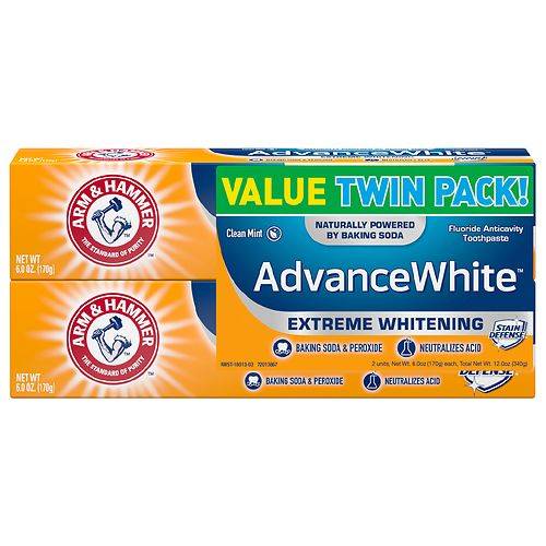 Arm & Hammer Extreme Whitening Toothpaste Clean Mint - 6.0 oz x 2 pack