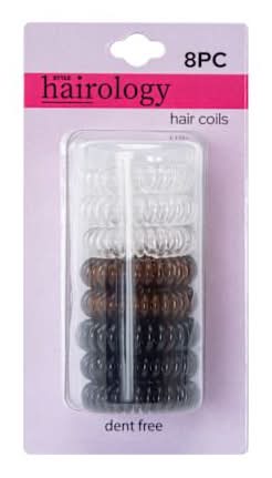 Hair Coil Bands 8-Pack Black Multi