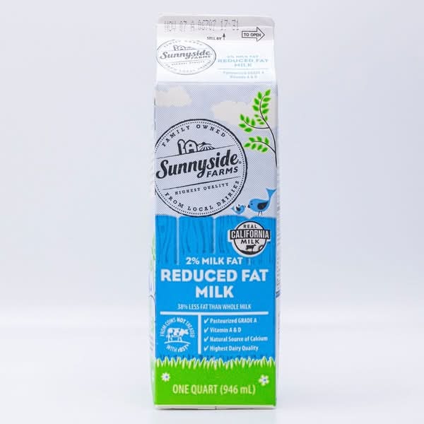 Sunnyside Farms 2% Reduced Fat Milk (1 qt)