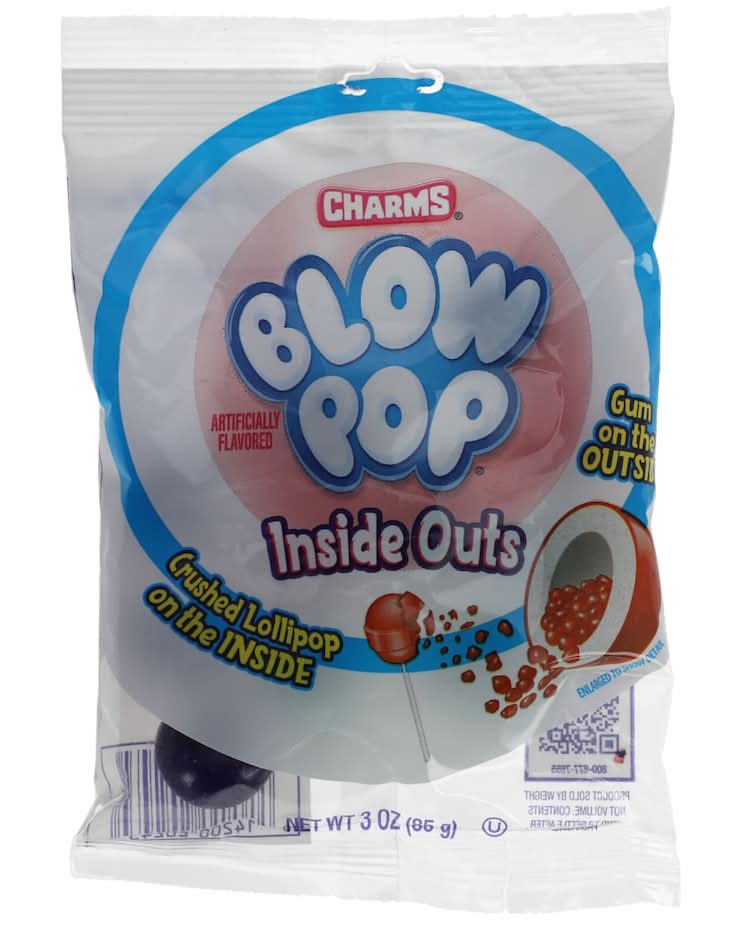 Charms Blow Pop Inside Outs Lollipops, Assorted (3 oz)