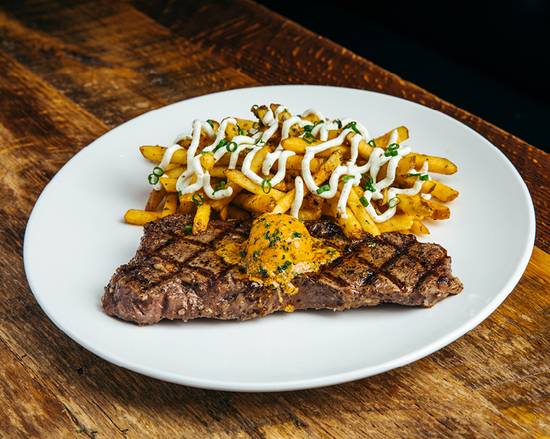 NY Striploin with Boursin Cheese Fries