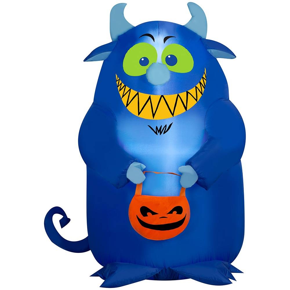 Haunted Living 4.5-ft LED Blue Candy Monster Inflatable | 552524