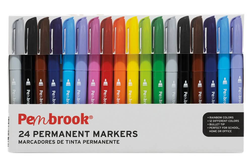 Pembrook Rainbow Color Permanent Markers