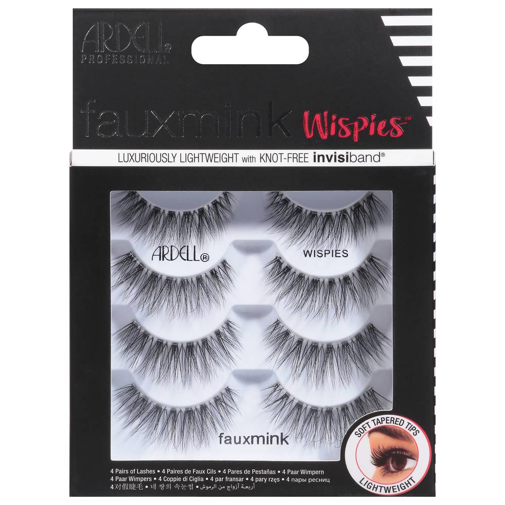 Ardell Faux Mink Wispies False Eyelashes (4 pairs)