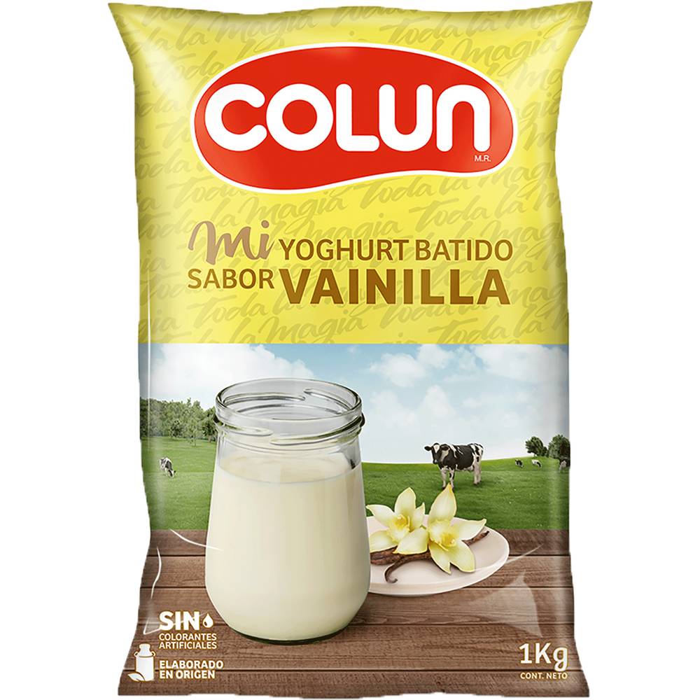 Colun yogur batido sabor vainilla (bolsa 1 kg)