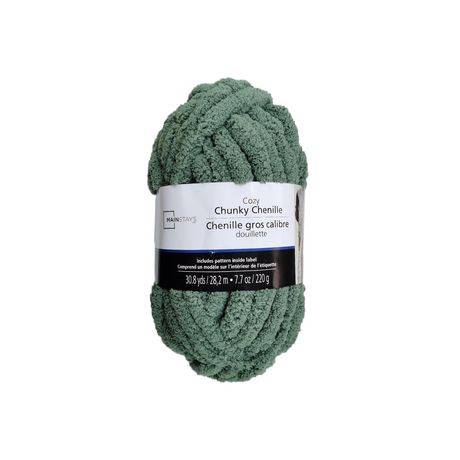 100% Polyester Chunky Chenille Yarn Moss Green