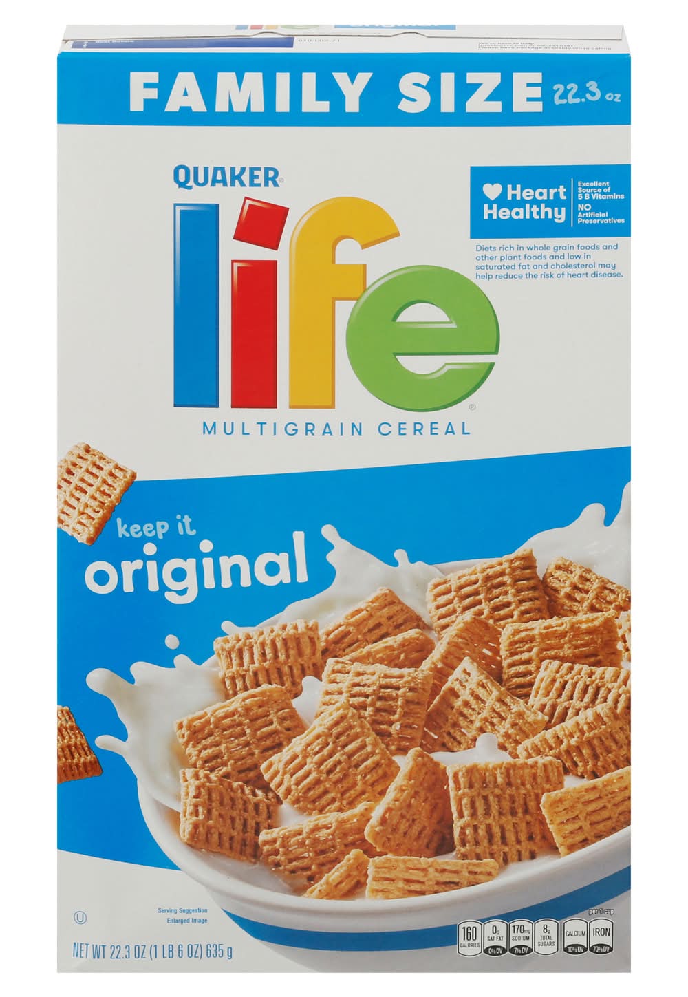 Quaker Life Original Multigrain Cereal Family Size (22.3 oz)