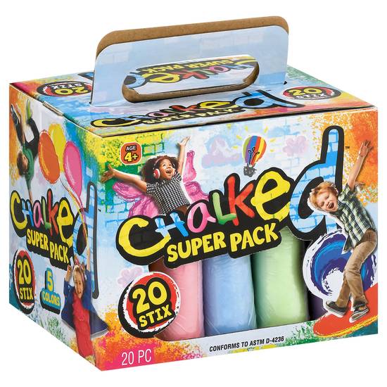 Chalked Age 4+ Super pack Colors Chalk (20 ct)