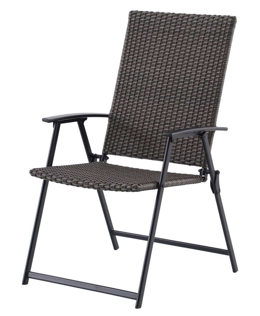 Style Selections Mix and Match Wicker Black Steel Frame Stationary Dining Chair with Woven Seat