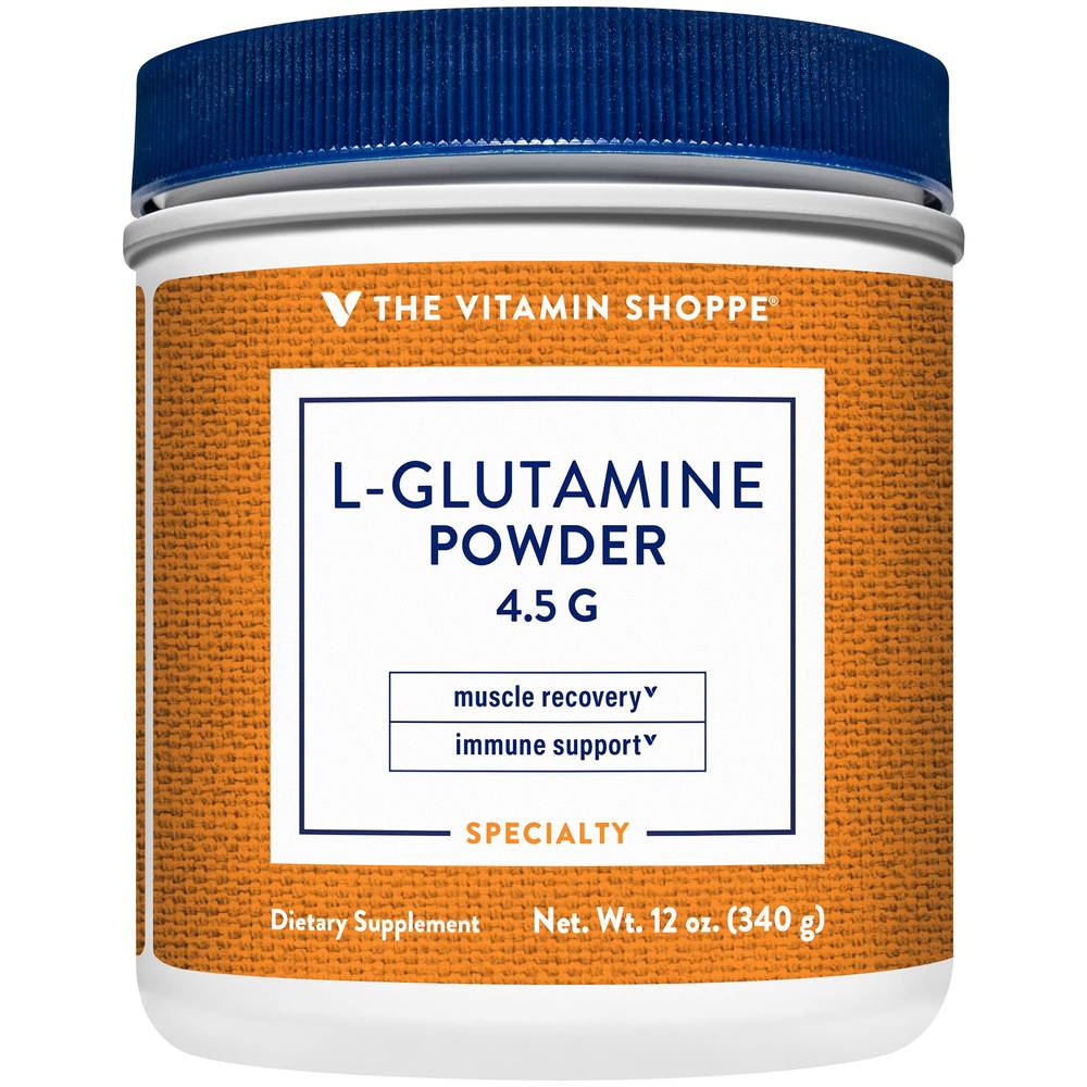 The Vitamin Shoppe L-Glutamine Powder Form Amino Acid For Muscle & Gut Health