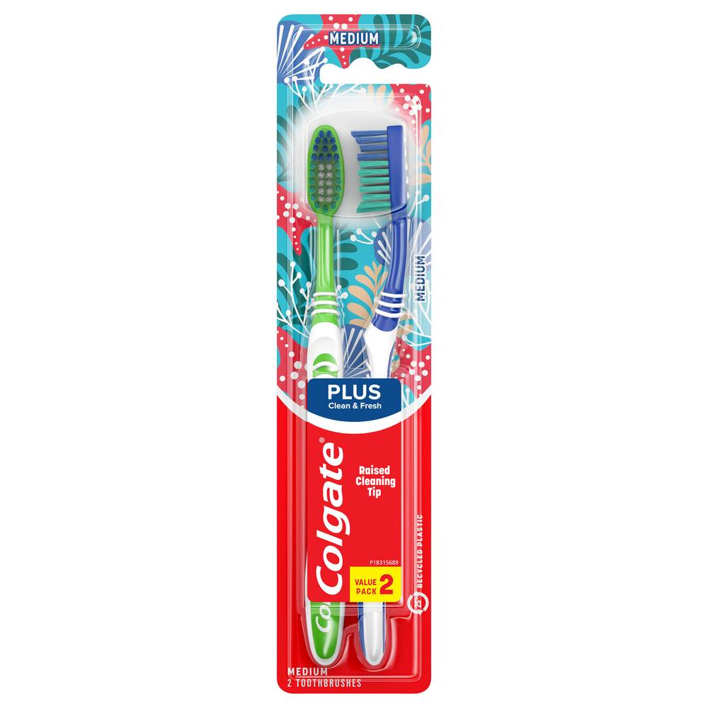 Colgate Plus Medium 201 Full Head Toothbrush