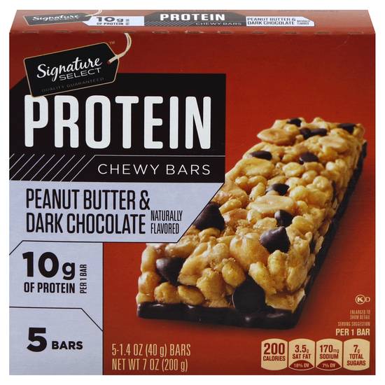 Signature Select Protein Peanut Butter & Dark Chocolate Bars (5 ct)