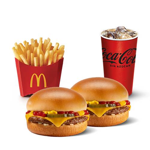 McTrio Mediano 2 Hamburguesas Con Queso