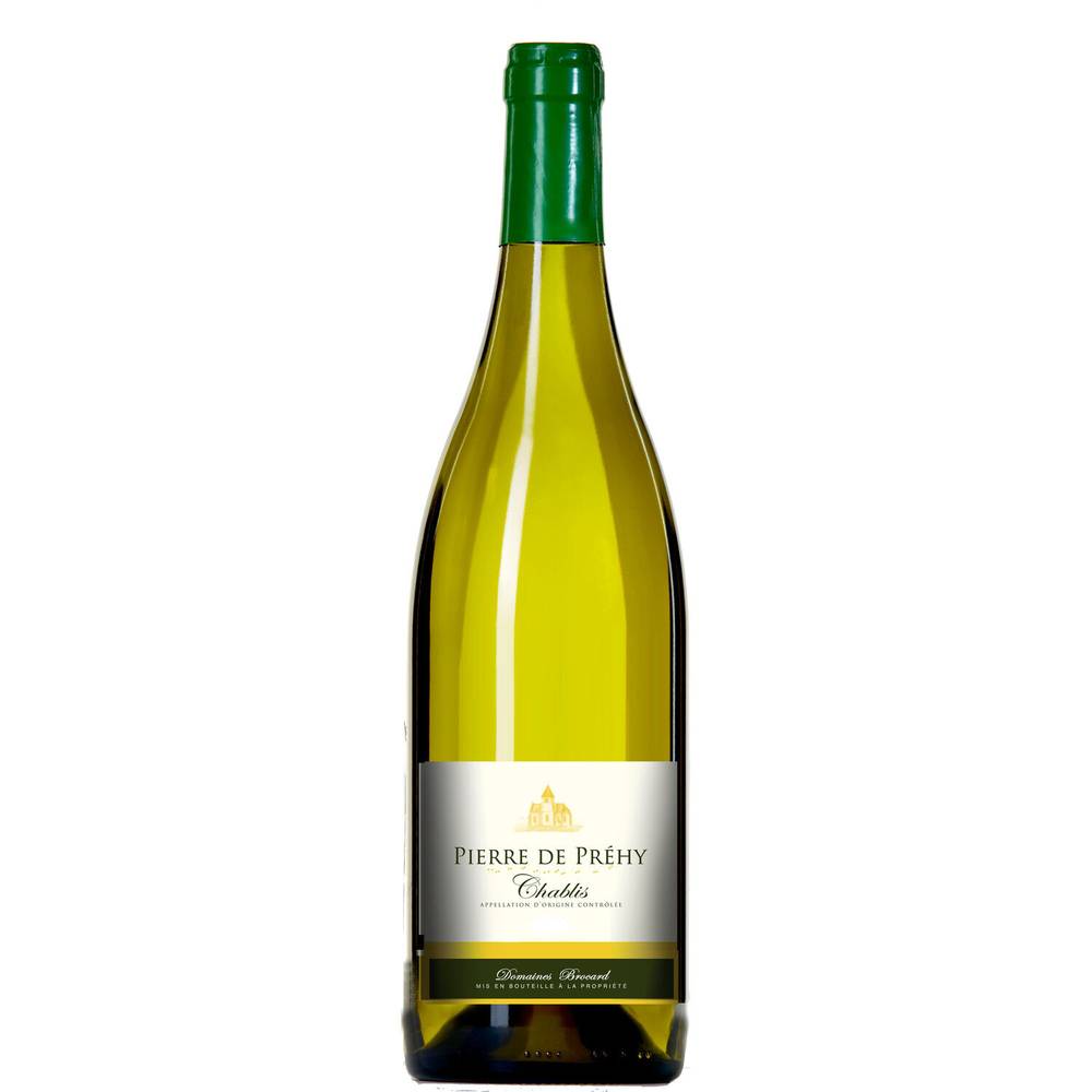 Vin Blanc A.O.P Chablis PIERRE DE PREHY - la bouteille de 75cL